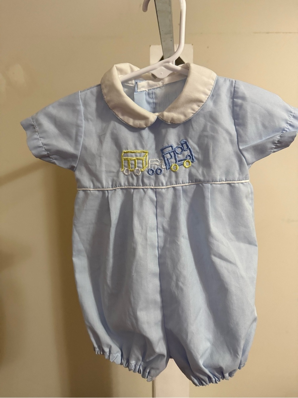 Vintage Newborn Alexis Train Romper